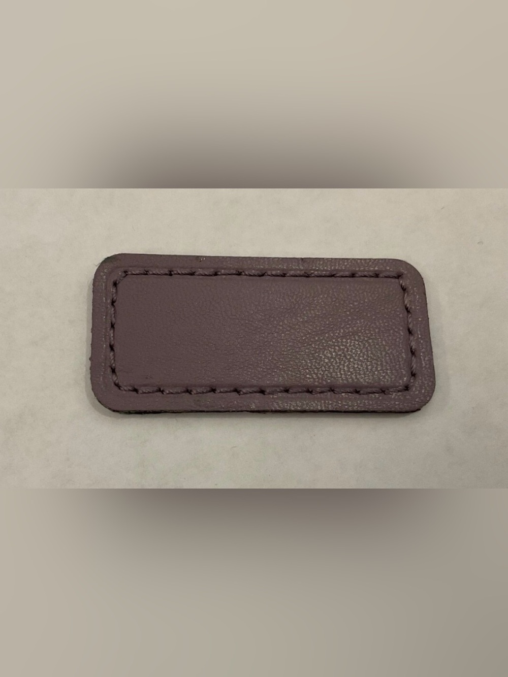 NEW Tumi Extra Small 2” x 15/16” Leather Monogram Patch in LILAC PURPLE